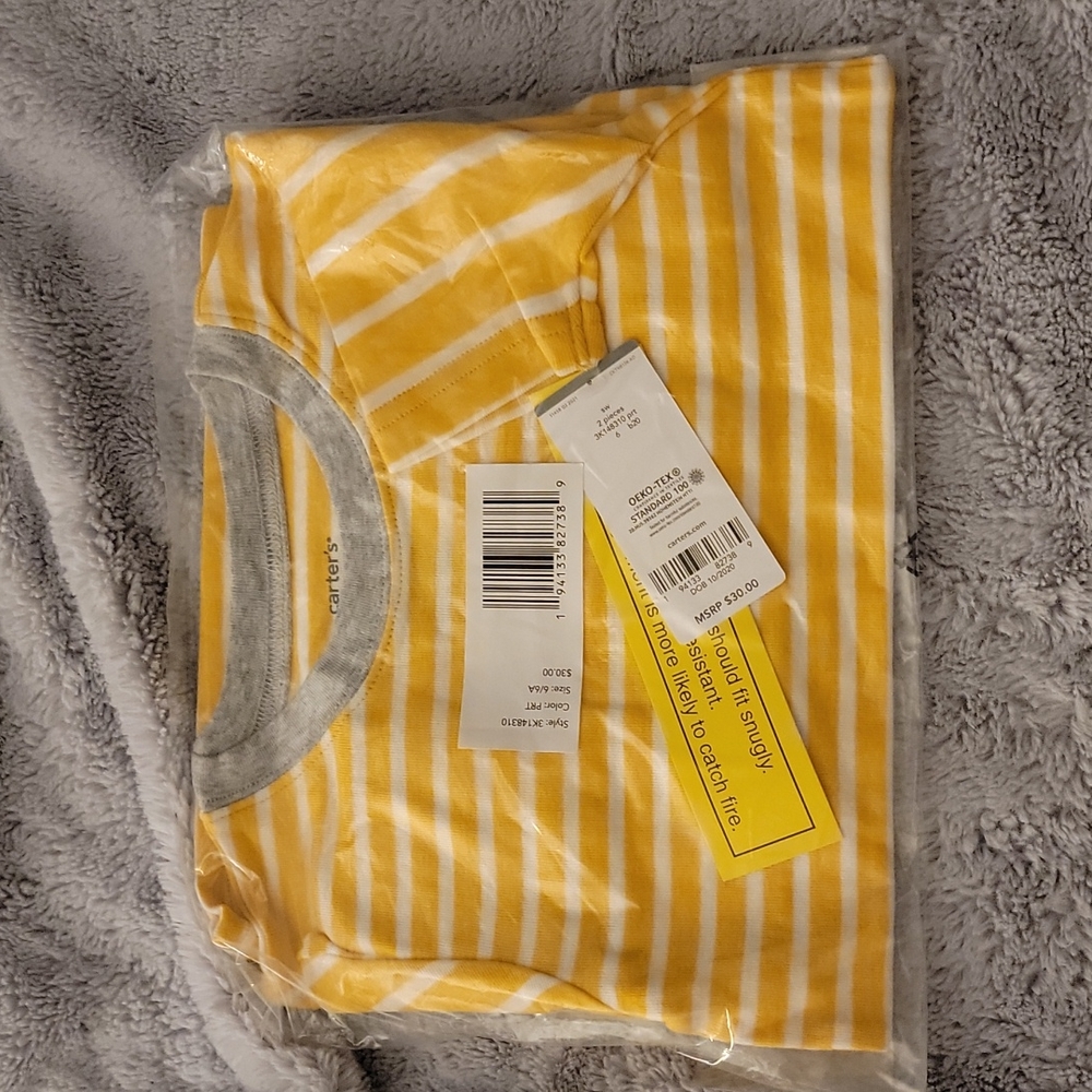 2-Piece Striped Cotton PJs